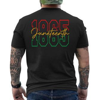 Junenth 2024 Celebrate Black Freedom 1865 History Month Men's T-shirt Back Print - Seseable