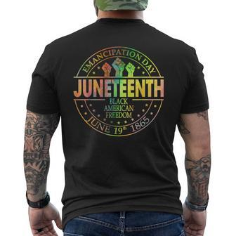 Junenth African American Freedom Black History June 19 Men's T-shirt Back Print - Monsterry