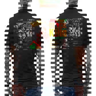 Junenth Black King 1865 African Nutritional Facts Men's T-shirt Back Print - Thegiftio UK