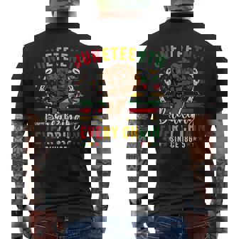 Junenth For Breaking Every Chain American Flag Men's T-shirt Back Print - Seseable