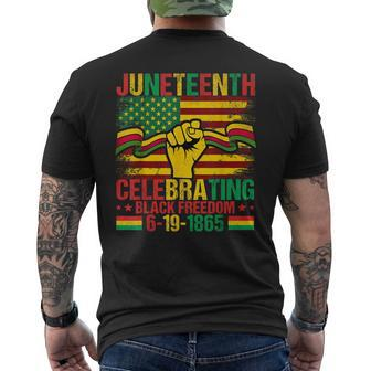 Junenth Celebrating Black Freedom 1865 African American Men's T-shirt Back Print - Monsterry