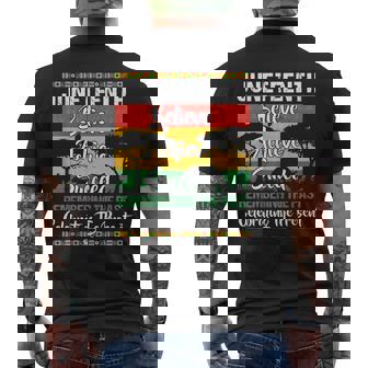 Junenth Is My Independence Day African 1865 Freedom Day Men's T-shirt Back Print - Seseable