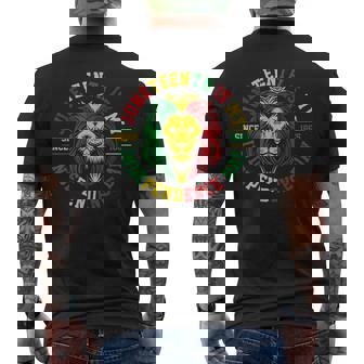 Junenth Is My Independence Day Lion Free Ish Since 1865 Men's T-shirt Back Print | Mazezy