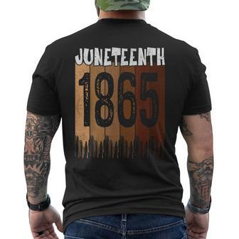 Junenth June 19Th 1865 Freedom Day Melanin Men's T-shirt Back Print - Seseable