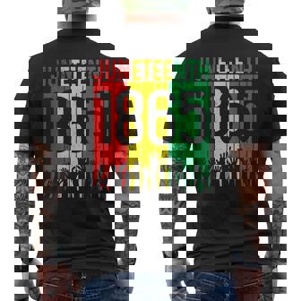 Junenth Pride Independance Day Freedom African American Men's T-shirt Back Print - Thegiftio UK