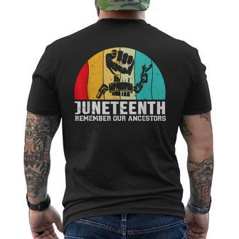Junenth Remember Our Ancestors Free Black African Men's T-shirt Back Print - Monsterry CA