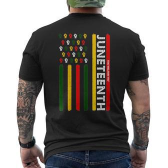 Junenth Vibes Free-Ish 1865 Black Owned Junenth Flag Men's T-shirt Back Print - Monsterry DE