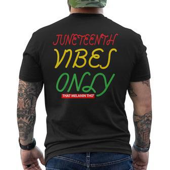Junenth Vibes Only Free-Ish 1865 Black Owned Junenth Men's T-shirt Back Print - Monsterry AU