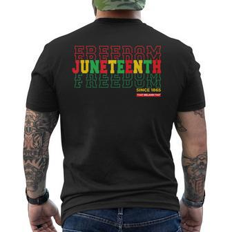 Junenth Vibes Only Freedom 1865 Black Owned Junenth Men's T-shirt Back Print - Monsterry UK