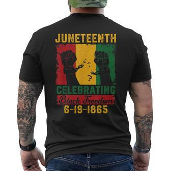 Juneteenth Celebrating Black Freedom 1865 Independence Day Mens Back Print T-shirt - Thegiftio UK