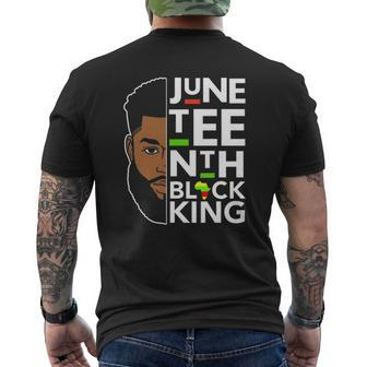 Juneteenth King Melanin Father Dad Men Son Brothers Boys Mens Back Print T-shirt | Mazezy CA