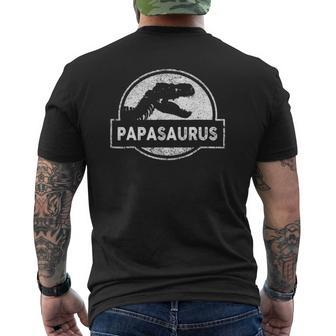Jurassic Papasaurus Rex Dinosaur Tee For Dad Papa Father Mens Back Print T-shirt | Mazezy