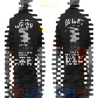 Just A Boy Who Loves Eagles Men's T-shirt Back Print - Thegiftio