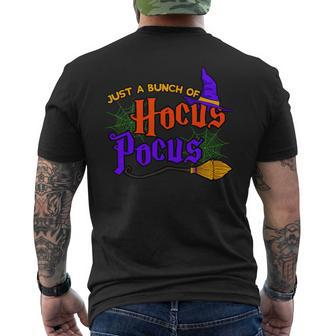 Just A Bunch Of Hocus Pocus Trick Or Treat Scary Men's T-shirt Back Print - Monsterry