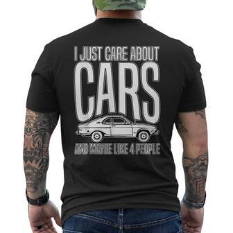 I Just Care About Cars Car Lover Enthusiasts Men's T-shirt Back Print - Monsterry AU