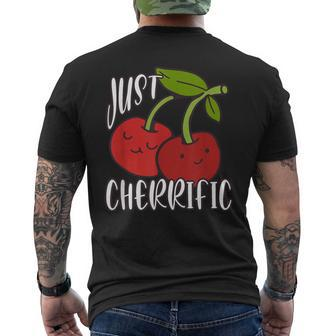 Just Cherrific Cute Cherry And Red Cherries Men's T-shirt Back Print - Thegiftio