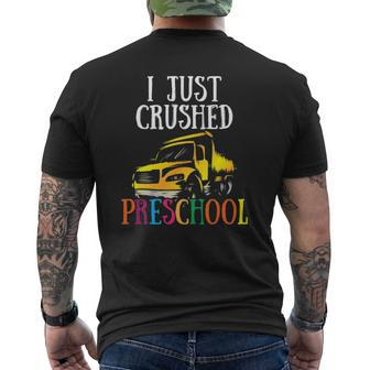 I Just Crushed Preschool Pre K Graduation Mens Back Print T-shirt | Mazezy