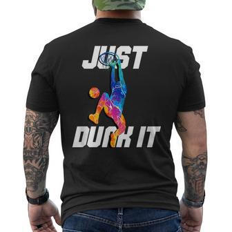 Just Dunk It Basketball Player Slam Dunk Men's T-shirt Back Print - Monsterry DE
