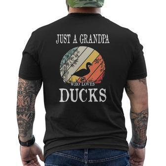 Just A Grandpa Who Loves Ducks Mens Back Print T-shirt | Mazezy AU