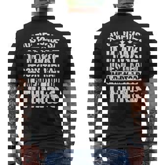 Just Because I'm Awake Doesn't Mean I'm Ready Men's T-shirt Back Print - Thegiftio