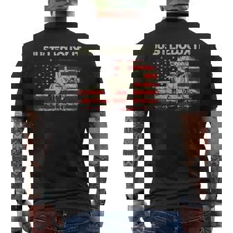 Just Ledoux It Cowboy Whiskey Wine Lover Vintage Usa Flag Mens Back Print T-shirt - Thegiftio UK