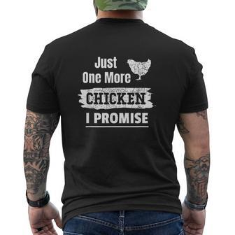 Just One More Chicken I Promise Chicken Lover Mens Back Print T-shirt - Thegiftio UK