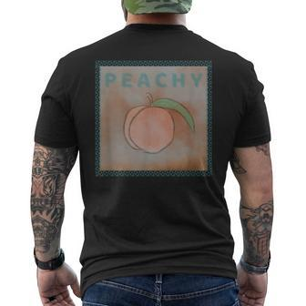 Just Peachy Southern Georgia Vintage Look Graphic Men's T-shirt Back Print - Monsterry