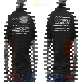Just A Regular Dad Trying Not To Raise Liberals Fathers Day Men's T-shirt Back Print | Mazezy