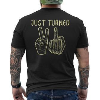 Just Turned 21 Years Old 21St Birthday Party Men's T-shirt Back Print - Monsterry