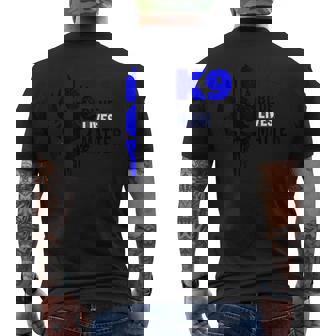 K9 Aplicación De La Ley Policía Canina Blue Live Matter Camiseta Hombre Estampado Espalda - Regaloses