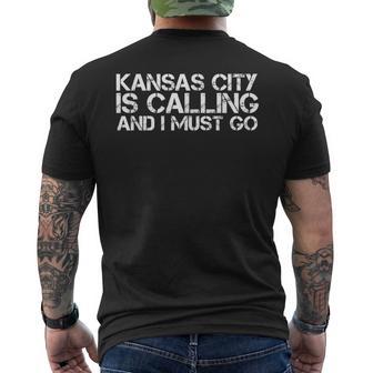 Kansas City Mo Missouri City Trip Home Roots Usa Men's T-shirt Back Print - Monsterry