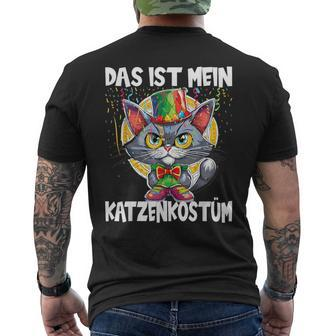 Karneval Katze Kurzärmliges Herren-T-Kurzärmliges Herren-T-Shirt, Schwarzes Das Ist Mein Katzenkostüm Outfit - Seseable