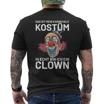 Karnevals Kostüm Clown Motiv Schwarzes Kurzärmliges Herren-T-Kurzärmliges Herren-T-Shirt - Seseable