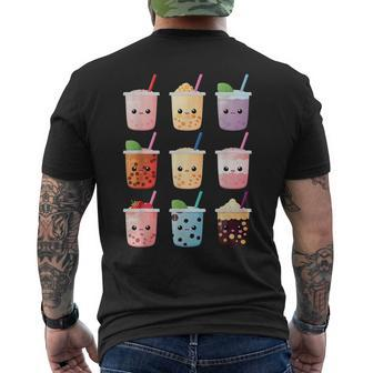 Kawaii Bubble Tea Boba Tea Lover Men's T-shirt Back Print - Monsterry CA
