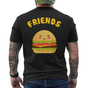 Kawaii Fries Burger 22 Bff Best Friends Matching Men's T-shirt Back Print - Thegiftio UK