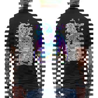 Kawaii Pastel Goth Cute And Creepy Satanic Jackalope Men's T-shirt Back Print - Thegiftio