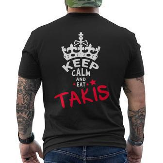 Keep Calm And Eat Takis White Foodies Men's T-shirt Back Print - Monsterry DE
