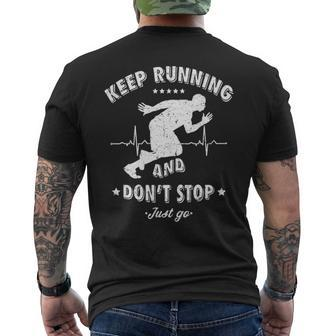 Keep Running And Dont Stop Men's T-shirt Back Print | Mazezy