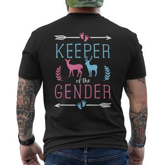 Keeper Of The Gender Buck Or Doe In Blue And Pink Party Men's T-shirt Back Print - Monsterry