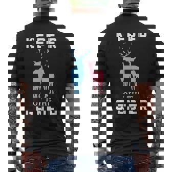 Keeper Of The Gender Buck Or Doe Gender Reveal Men's T-shirt Back Print - Monsterry