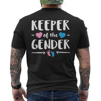 Keeper Of Gender Reveal Gender Reveal Announcement Men's T-shirt Back Print - Monsterry