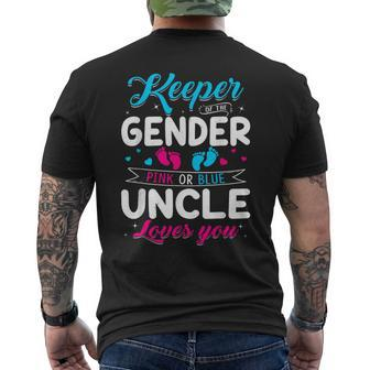 Keeper Of The Gender Uncle Loves You Baby Announcement Men's T-shirt Back Print - Monsterry AU