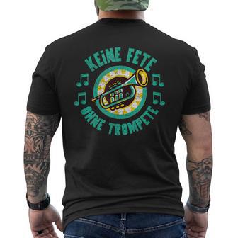 Keine Fete Ohne Trumpet Brass Band Brass Band Brass Band T-Shirt mit Rückendruck - Seseable