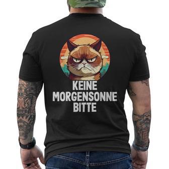 Keine Morgensonne Bitte Morgenmuffel T-Shirt mit Rückendruck - Geschenkecke