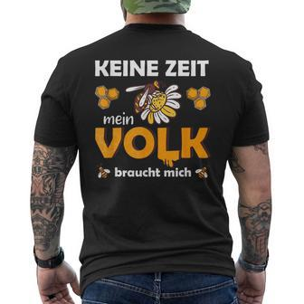 Keine Zeit, Mein Volk Braucht Mich Biene Schwarzes Kurzärmliges Herren-T-Kurzärmliges Herren-T-Shirt - Seseable