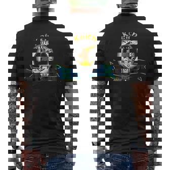 Keith Clan Tartan Crest Motto Men's T-shirt Back Print | Mazezy