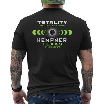 Kempner Texas Total Solar Eclipse 2024 Men's T-shirt Back Print - Thegiftio