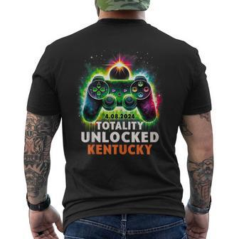 Kentucky Total Solar Eclipse 2024 Video Game Gamer Men's T-shirt Back Print - Thegiftio UK