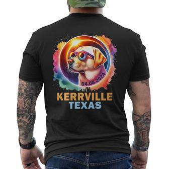 Kerrville Texas Total Solar Eclipse 2024 Labrador Retriever Men's T-shirt Back Print - Monsterry CA