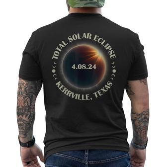 Kerrville Texas Total Solar Eclipse April 8 2024 America Men's T-shirt Back Print | Mazezy